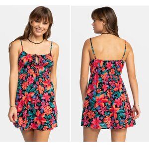 Roxy Anthracite Floral Fiesta Sundress